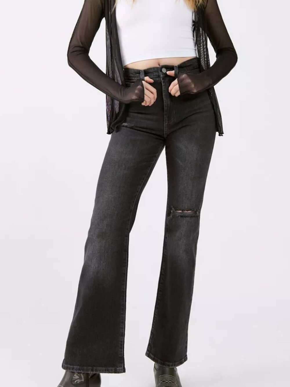 Urban Outfitters BDG High-Waisted Comfort Stretch Flare Jeans Size 26 - Picture 7 of 11